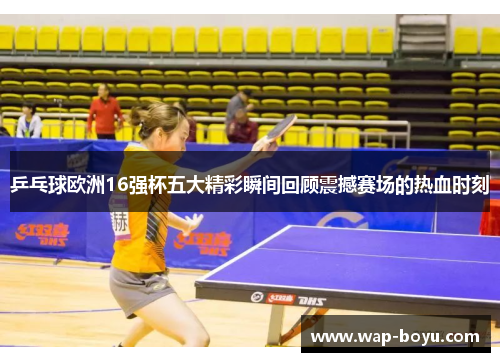 乒乓球欧洲16强杯五大精彩瞬间回顾震撼赛场的热血时刻